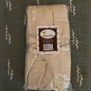 Osocozy Fitted Cloth Diaper - 6 Pack - 100% Cotton  - Size 2 Fits 18-30 lb
